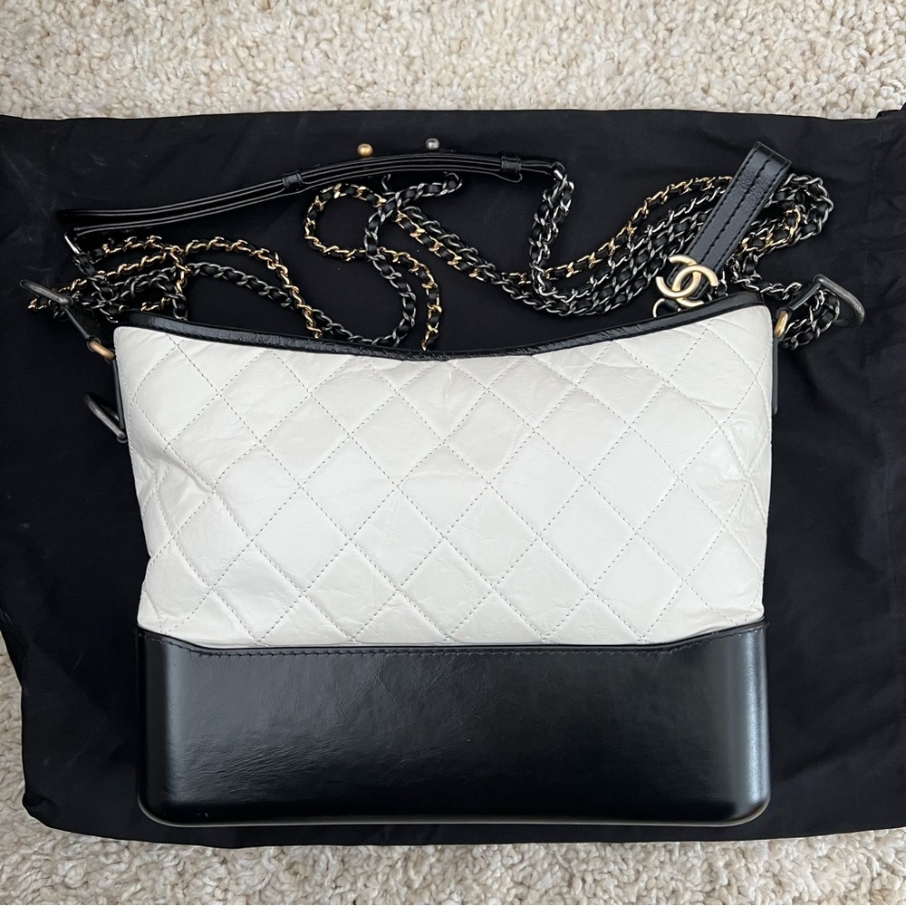 CHANEL Calfskin Quilted Medium Gabrielle Hobo Bag